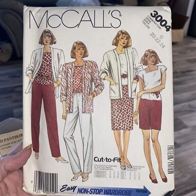 Vintage McCalls Ladies Suit Sewing Pattern 3004 Size 20-24 Uncut - Image 1 of 2
