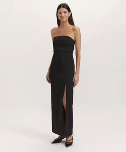 BNWT Saba Dharma Strapless Black Midi Dress/Gown S:6 RRP $400 Formal/Occasion - Picture 1 of 5