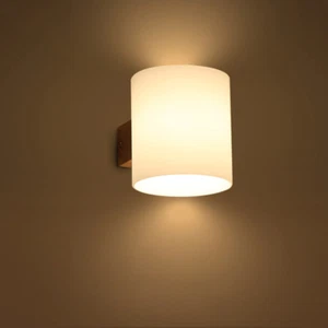 Up/Down LED Wall Sconces Light Glass Bedside Lamp Fixture E27 Bulb Living Room - Picture 1 of 8