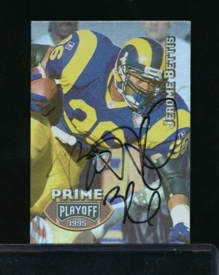 1995 Prime Playoff #6 Jerome Bettis signed autograph SWSW6 - Image 1 of 2
