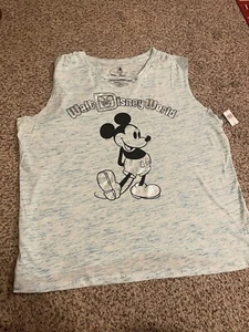 Disney Parks Iridescent and Heathered Blue Tank Top Size XXL NWT - Picture 1 of 7