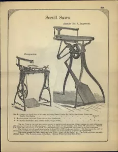 1890s CARTA PUBBLICITARIA Barnes' Companion Piede Pedale Elettrico Seghetto Bici Velocipede - Foto 1 di 2