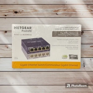 New NETGEAR ProSafe GS105 5 Port Gigabit Desktop Switch - Picture 1 of 3