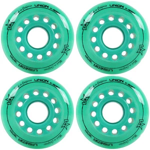 Labeda Roller Hockey Wheels Union 4-Pack Teal 72mm X-Soft - Picture 1 of 3