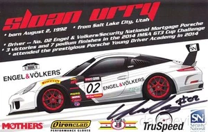 Tarjeta postal TruSpeed 2015 firmada por Sloan Urry "1ª emisión" Porsche 911 GT3 SCCA PWC - Imagen 1 de 1
