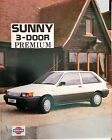 Nissan N13 Sunny 3-türig Premium Broschüre 1989
