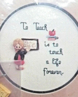 Friendship Collection TO TEACH IS TO TOUCH LIFE & bas-relief teacher Pattern NEW - Image 1 of 4