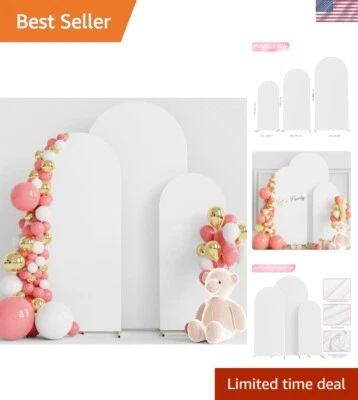 Cubiertas ligeras para arco de boda de spandex (4 pies, 5 pies, 6 pies) - Juego de 3 para eventos Foto 1 de 4