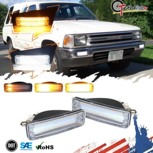 Clear Lens Dynamic LED Signal DRL Lamp Parking Lights For 1993-1998 Toyota T100 - Picture 1 of 12