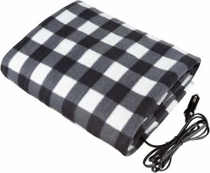 Electric Car Blanket- Heated 12 Volt Fleece Travel Throw Great For Cold Weather - Picture 1 of 6