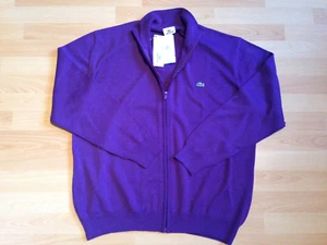 Lacoste Strickjacke Gr. 4 lila Neu Gr. M - Pullover Strick Jacke Reißverschluß - Bild 1 von 3