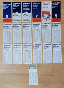 AMERICAN AIRLINES - CITY TIMETABLE LOT - VARIOUS YEARS - 19 ITEMS - Picture 1 of 2