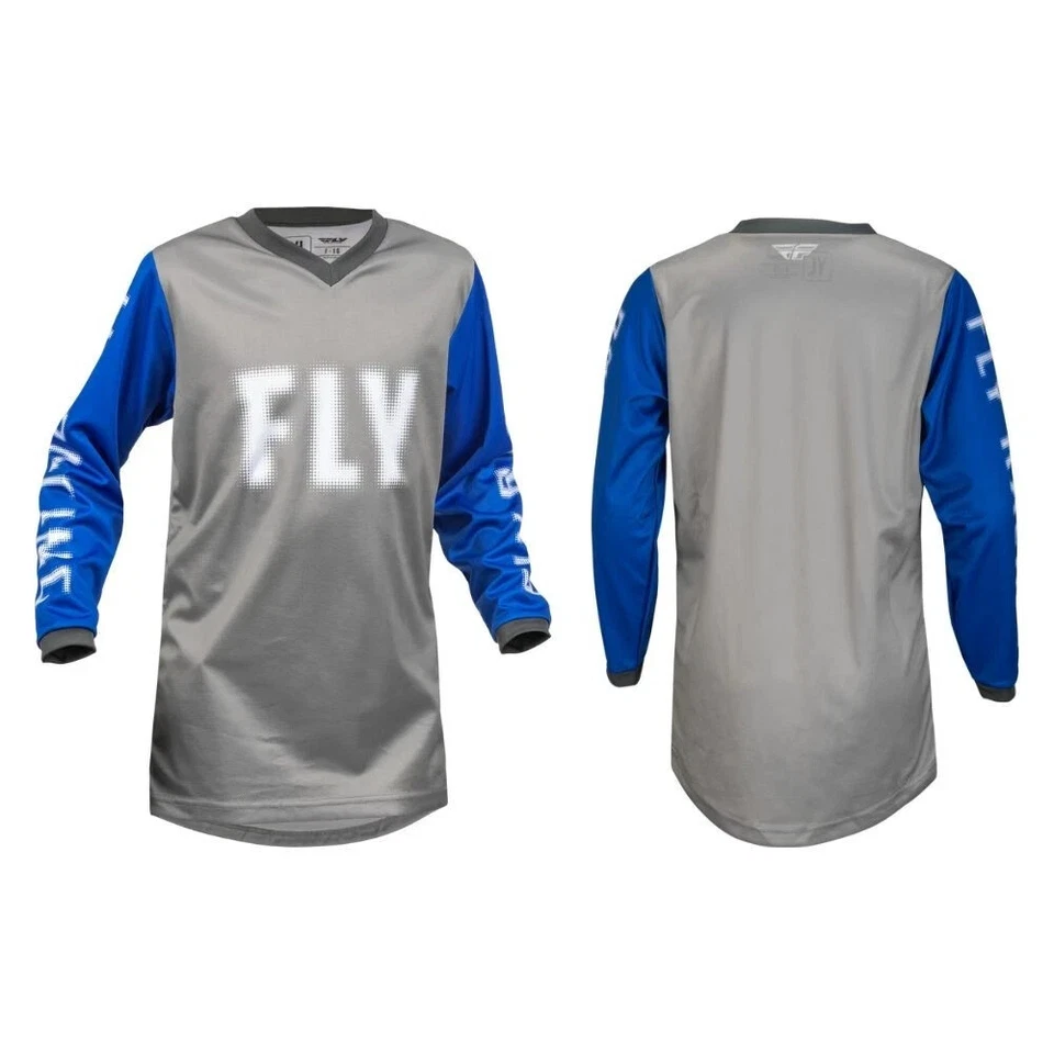 Camiseta deportiva Fly Racing F-16 juvenil gris/azul MX todoterreno ATV BMX MTB para niños MD Foto 1 de 1