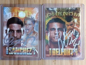 Vitor Belfort Diego Sanchez Auto PROMO Cards UFC Autograph - Picture 1 of 5