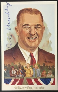 Happy Chandler Autographed Signed Perez-Steele Post Card Commissioner Baseball - Picture 1 of 2