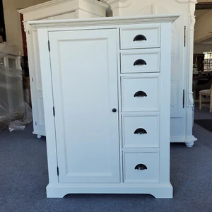 Schrank Schublade Wäscheschrank Highboard Vertiko Kommode Brotschrank weiß - Bild 1 von 14