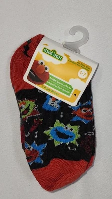 SESAME STREET Niños Corte Bajo CALCETINES 2 Pares Se Ajusta a Zapato Talla 1-7 NUEVO Elmo Big Bird Foto 1 de 4