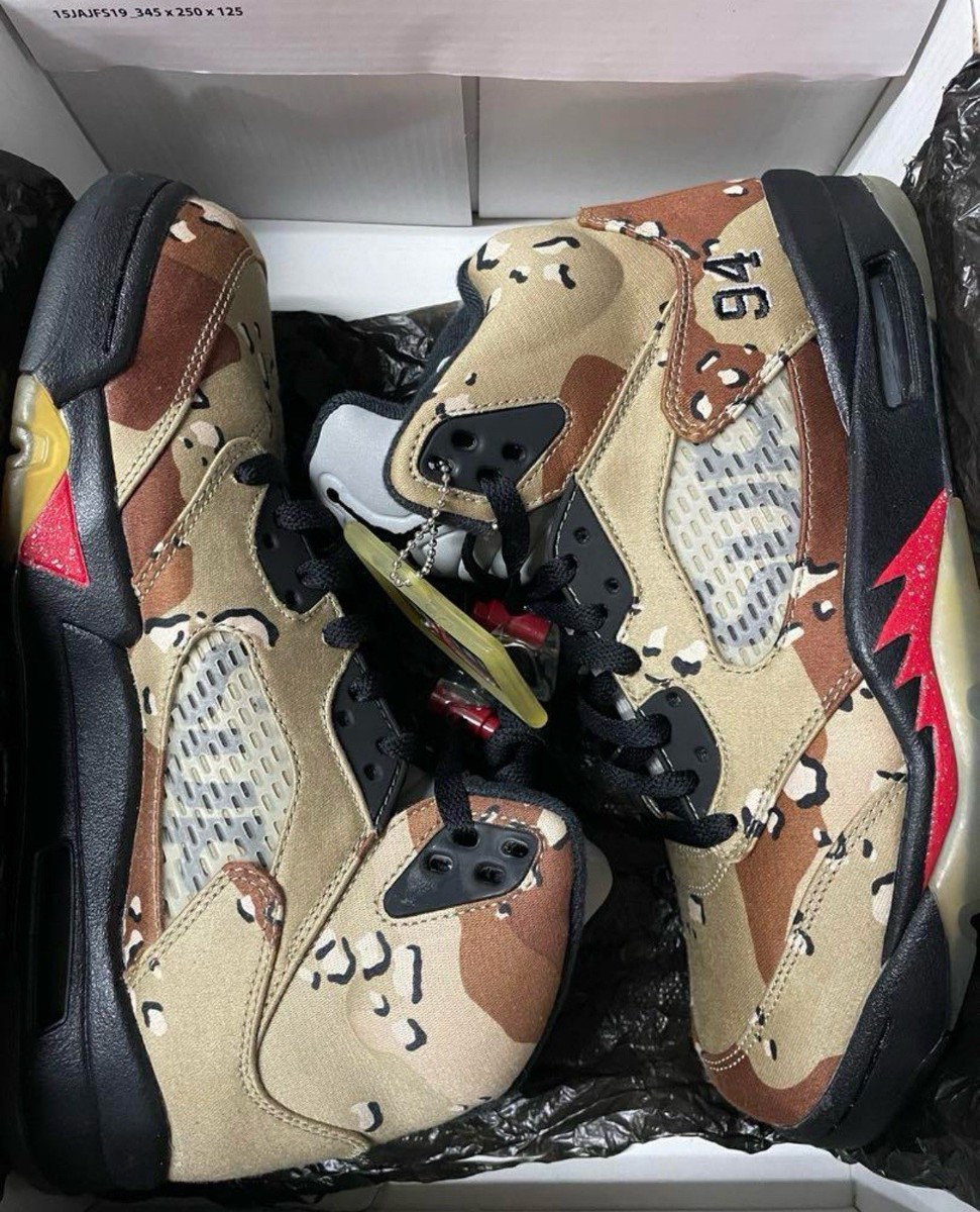 Supreme x Air Jordan 5 Retro Desert Camo for Sale Supreme x Air Jordan 5 Retro Desert Camo for Sale