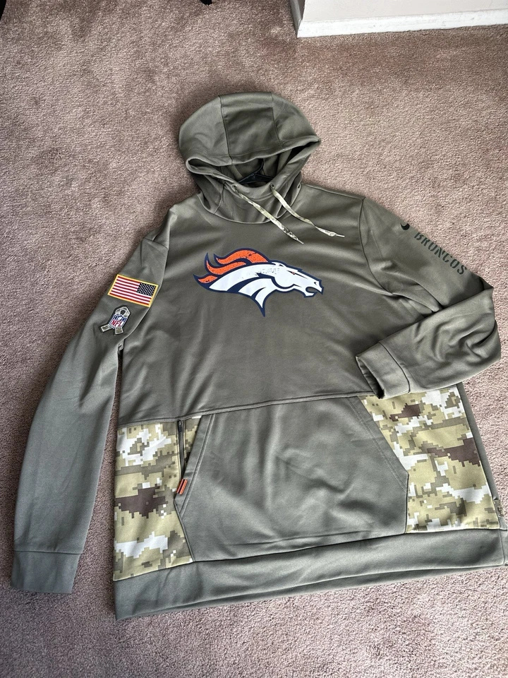 Sudadera con Capucha Nike Denver Broncos Salute To Service Para Hombre XXL Nueva Sin Etiquetas Camuflada Foto 1 de 4