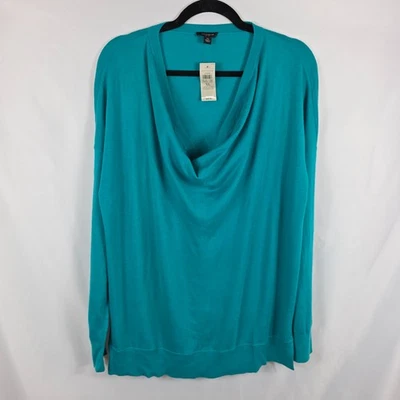 Suéter Ann Taylor Verde Capucha Cuello Cuña Para Mujer Talla XL NUEVO con Etiquetas Foto 1 de 4
