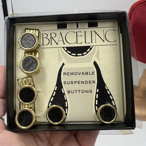 Vintage Nuovo Confezione 6 Bottoni Bracelinc Sospensione Estraibile Ottone - Foto 1 di 8