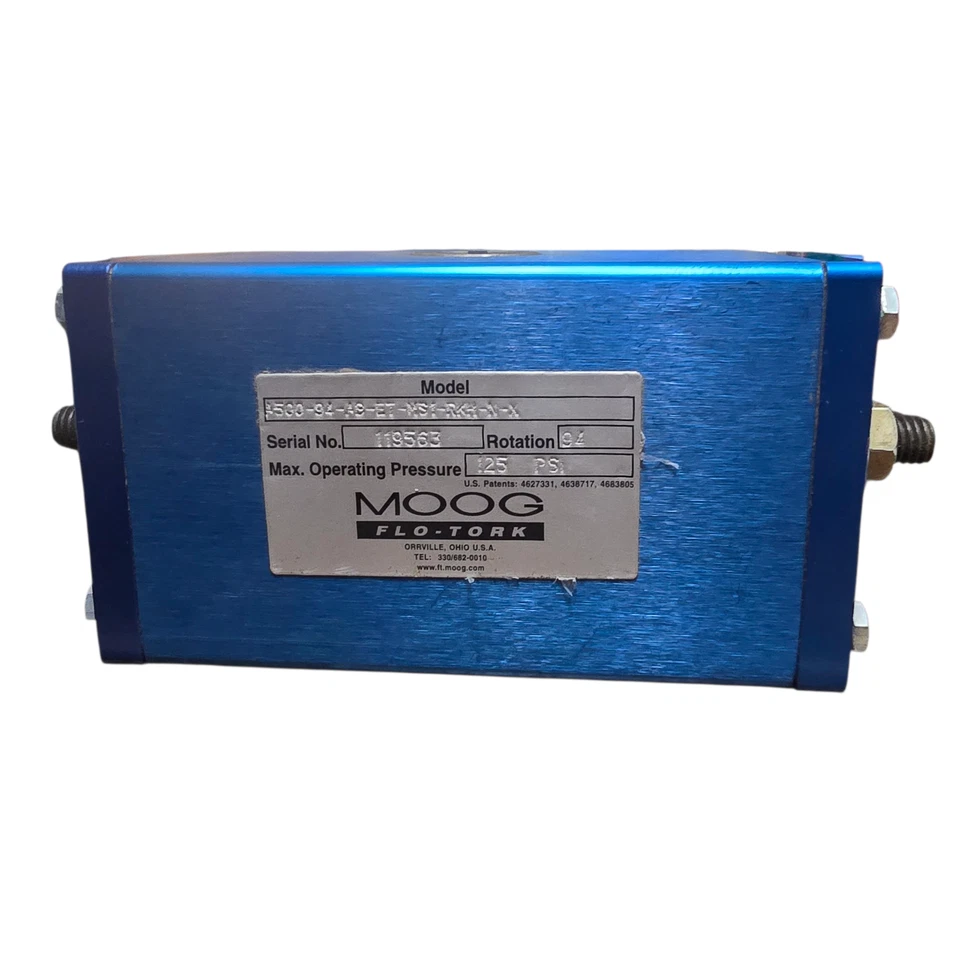 Actuador rotativo neumático Moog Flo-Tork A550-94-AB-ET-MS1-RKH-N-X 125 PSI máximo Foto 1 de 4