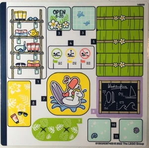 LEGO STICKER SHEET ONLY 41710 SURFER BEACH FUN New from set - Picture 1 of 1