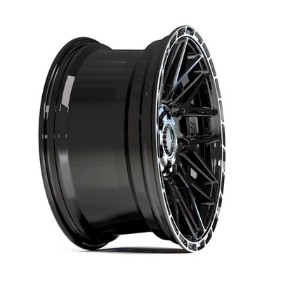 Gloss Black Wheel w/Brushed Face 20x9 for 1992-96 Ford F-150 by 4PLAY - RVO5314 - Image 1 of 3