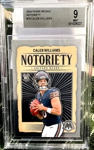 2024 PANINI MOSAIC NOTORIETY BECKETT 9 CALEB WILLIAMS #18 RC - Picture 1 of 2