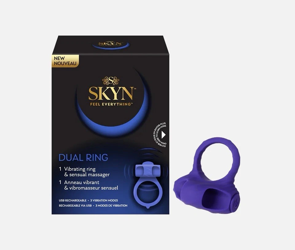 Anillo vibrador Skyn de doble anillo y masajeador sensual Foto 1 de 1