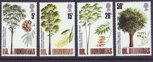 British Honduras 1971 SC 283-286 MNH Set Hardwood Tree - Picture 1 of 2