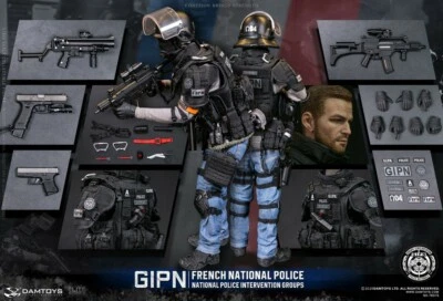 DAM TOYS 78076 FRENCH POLICE INTERVENTION GROUPS GIPN IN MARSEILLE 1/6 FIGURE - Image 1 of 4