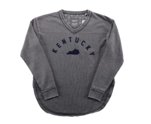NWT Royce Vintage Finley Gray Navy Kentucky Washed Fleece Sweatshirt Size Large - Picture 1 of 7