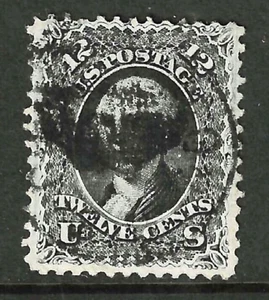 Sc #90 Grill Cancelled 12 Cent Washington 1867-1868 US $400 93E42 - Picture 1 of 2