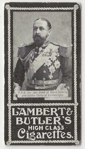 LAMBERT & BUTLER-ADMIRALS 1900-#04- LATE DUKE OF SAXE-COBURG AND GOTHA - Picture 1 of 2
