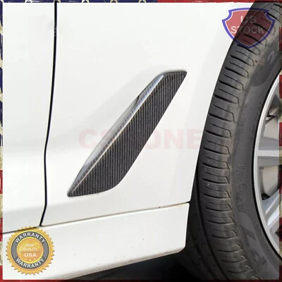 Cubierta de repuesto de guardabarros lateral de fibra de carbono real apta para BMW Serie 5 G30 Foto 1 de 4