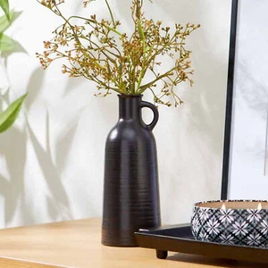 Better Homes & Gardens 8" Black Ceramic Jug Vase - Picture 1 of 6