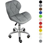 Cushioned Computer Desk Office Chair Chrome Legs Lift Swivel Small Adjustable