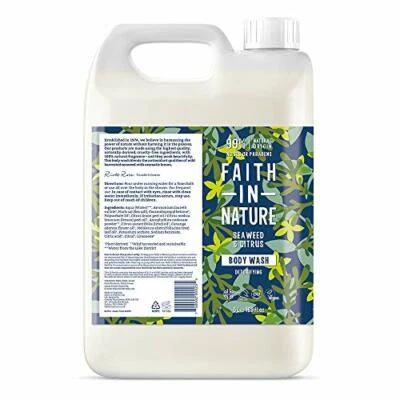 Faith In Nature Natural Seaweed & Citrus Body Wash -Detoxifying & Vegan 5 Litres