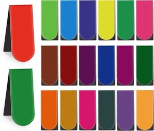 Magnetic Bookmarks,60 Pack 20 Solid Color Magnet Page Clip Small Multicolor - Picture 1 of 8