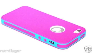 NEU Stoßfest Schmutz Staubdicht Rose/Türkis Hart Matt Etui Abdeckung für iPhone 5 5S - Bild 1 von 4