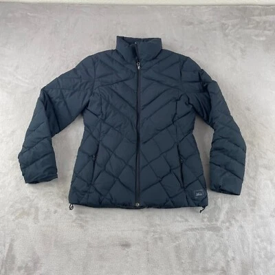 Chaqueta de plumón REI Co-op Therum para mujer grande negra cremallera completa repelente al agua 650 relleno Foto 1 de 4