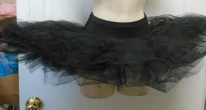 Black Short Tutu GRADUATED 6 tier w/ Panty Dance Ballet top skirt 15" 74906 - Picture 1 of 11