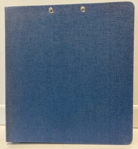 Vintage HyTone Canvas 3 Ring Ordner 1 1/2" Ringe blau mit Clip Innenhülle EUC - Bild 1 von 10