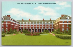 Oklahoma A & M College Stillwater OK Stout Hall Postcard - Picture 1 of 2