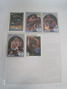 LOTE DE 5 CARTAS DE JUGADOR DE MINNESOTA TIMBERWOLVES NBA CON HOJA DE CARPETA (Scott Roth) - Imagen 1 de 12