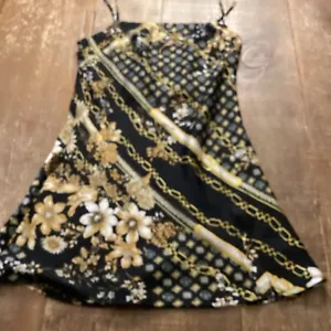 Princess Polly Floral And Chain Design Slip Dress Sz2 - Picture 1 of 8