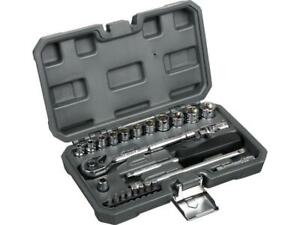 Halfords 1/4" 25 Piece Drive Metric Socket Set With case
