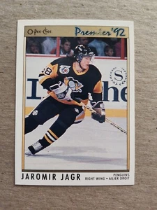 JAROMIR JAGR Pittsburgh PENGUINS 1991-92 OPC PREMIER Hockey Card #24 - Bild 1 von 2