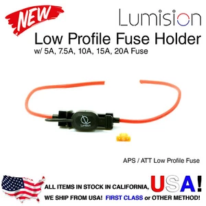 Fuse Holder APS ATT Low Profile Inline 16AWG Fuse Holder (Water Proof) + 5A Fuse - Picture 1 of 7